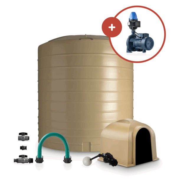 10 000L Vertical Tank & 0.55kW Pump Combo - Image 3