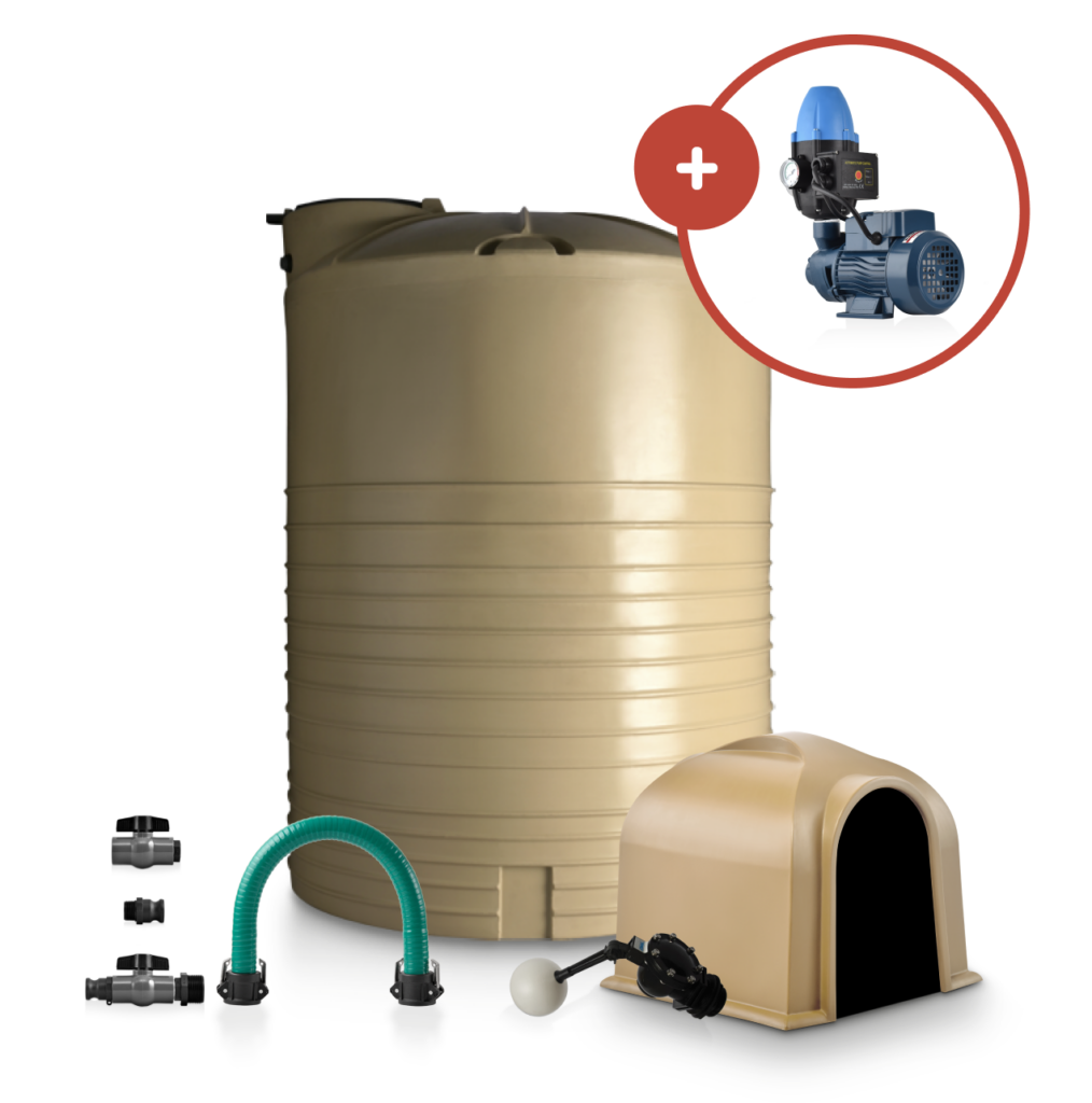 5000L Vertical Tank & 0.37kW Pump Combo - Calcamite