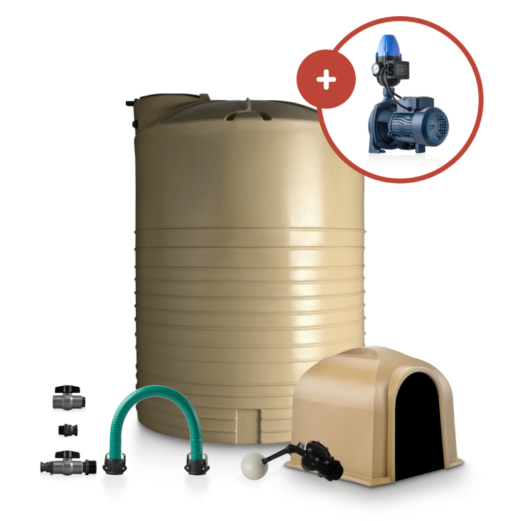 5000L Vertical Tank & 0.55kW Pump Combo - Calcamite