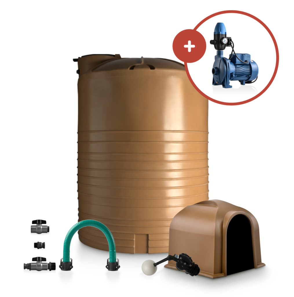 5000L Vertical Tank & 0.75kW Pump Combo - Calcamite